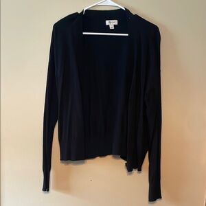 Style & Co Black Open Front Cardigan Sweater